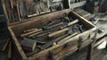 The carpenters toolbox is always wellstocked with a variety of chisels saws and planes for any woodwork needed on the