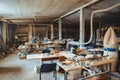 The old carpenter`s workshop Royalty Free Stock Photo