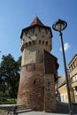 Carpenters tower in old town center of Sibiu