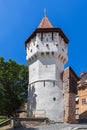 The Carpenters Tower Turnul Dulgherilor is built in 14th century by Saxon guild of carpenters in city of Sibiu Royalty Free Stock Photo