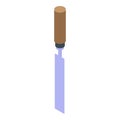 Carpentry chisel icon, isometric style