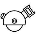 Carpentry, circular saw Isolated Vector Icon can be easily modified or edit Royalty Free Stock Photo