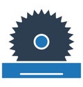 Carpentry, circular saw Isolated Vector Icon can be easily modified or edit Royalty Free Stock Photo