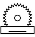 Carpentry, circular saw Isolated Vector Icon can be easily modified or edit Royalty Free Stock Photo