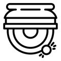 Carpentry grinding machine icon, outline style