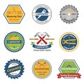 Carpentry color emblems Royalty Free Stock Photo