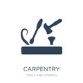 carpentry icon in trendy design style. carpentry icon isolated on white background. carpentry vector icon simple and modern flat Royalty Free Stock Photo