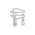 Carpentry, measuring line vector icon