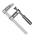 Carpentry Screw Clamp. Vector illustration Royalty Free Stock Photo
