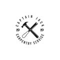 Carpentry service logo design vector Royalty Free Stock Photo