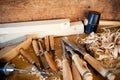 Carpentry tools - still life Royalty Free Stock Photo