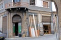 Carpentry workshop on the corner in Nicosia, Cyprus.