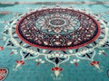 Carpet in the Almaty Central Mosque in Almaty, Kazakhstan