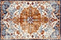 Carpet and bathmat Boho Style ethnic design pattern with distressed texture and effect Royalty Free Stock Photo