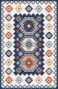 Carpet and bathmat Boho Style ethnic design pattern with distressed texture and effect Royalty Free Stock Photo