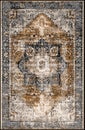 Carpet and bathmat Boho Style ethnic design pattern with distressed texture and effect Royalty Free Stock Photo