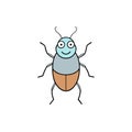 Carpet Beetle play icon vector Royalty Free Stock Photo