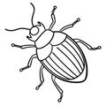 Carpet Beetle runs icon vector Royalty Free Stock Photo