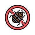 carpet beetle treatment color icon vector illustration