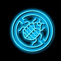 carpet beetle treatment neon glow icon illustration