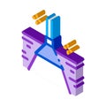 Carpet cleaning mop isometric icon vector illustration Royalty Free Stock Photo