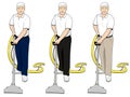 Carpet Cleaning Tech Clip Art Set 1