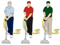 Carpet Cleaning Tech Clip Art Set 3