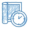 carpet cleaning timeout doodle icon hand drawn illustration