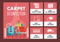 Carpet Dry Cleaning. Vector Flat Illustration. Royalty Free Stock Photo