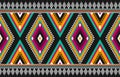 Carpet ethnic Mexican style. Geometric seamless pattern in tribal.