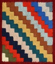 Carpet fabric pattern with geometrical ornament