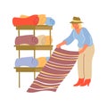 Carpet Shop Flat Illustration Royalty Free Stock Photo