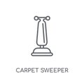 Carpet sweeper linear icon. Modern outline Carpet sweeper logo c