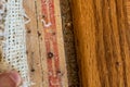 Carpet tack strip exposed during a flooring home improvement project