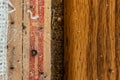 Carpet tack strip exposed during a flooring home improvement project