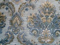 Carpet Texture with Patterns. Suitable for Creating a Background. Damask Golden Floral Pattern Royalty Free Stock Photo