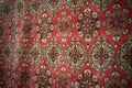 Carpet texture. Red carpet. Old fabric Royalty Free Stock Photo