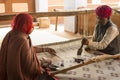 Carpet weavers Royalty Free Stock Photo