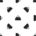 Carpetbag pattern seamless black