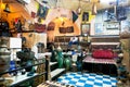 Carpets, ceramics in a traditional Persian restaurant