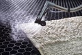 Carpet chemical cleaning with professionally extraction method