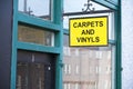 Carpets and vinyl plastic flooring for the house shop sign