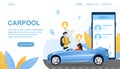 Carpool concept sharing private transport