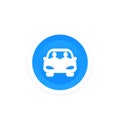 Carpool icon, people sharing a car