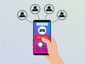 Carpool illustration concept. Carpooling icon