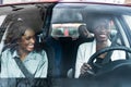 Carpool Ride Sharing. African People Royalty Free Stock Photo