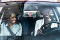 Carpool Ride Sharing. African People