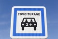 Carpool road sign Royalty Free Stock Photo