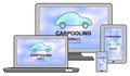 Carpooling concept on different devices