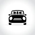 Carpooling icon on white background Royalty Free Stock Photo